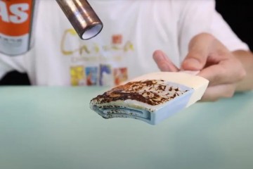 В Китае создали ужасное мороженое, которое не тает даже под паяльной лампой