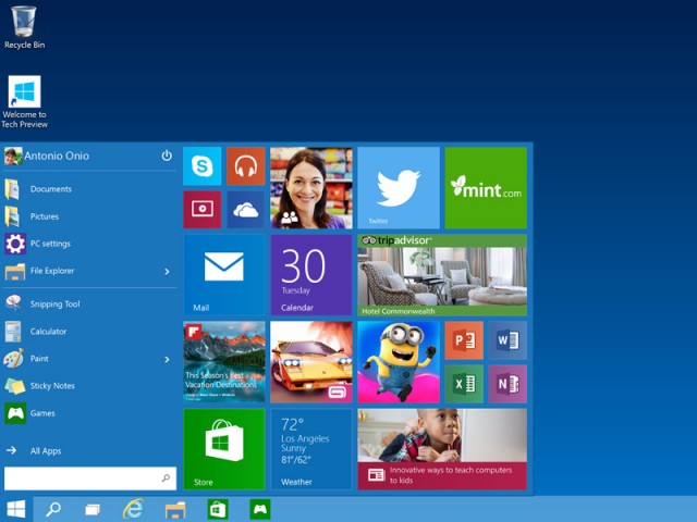 Новая Windows 10