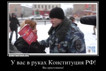 День Конституции отмечен задержанием россиян за чтение Конституции