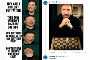 Илон Маск ответил на угрозы от Твиттера мемами в Твиттере